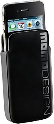 Cellular Line Custodia Cover nera rigida a fondina Momo Design hard sleeve per Iphone 4 e 4s