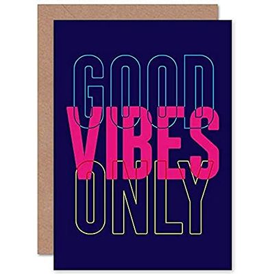 Wee Blue Coo Positivity Yes You Can Typography Greetings Card