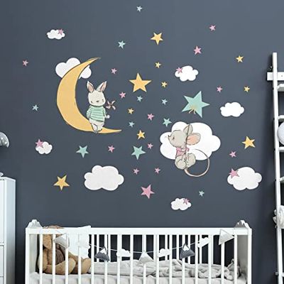Pegatinas de pared para niños – Decoración de habitación infantil – Adhesivo de pared – 80 x 60 cm