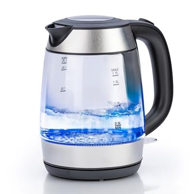STATUS Portland | 1.7 Litre Swivel Cordless Kettle | Glass | 2kw Fast Boiling Kettle