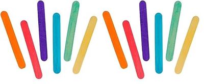 INNSPIRO Palos de polo de madera jumbo grandes mix colores 80u. Para Manualidades DIY, artesanía, bricolaje, decorar y proyectos Manualidades Infantiles (Paquete de 2)
