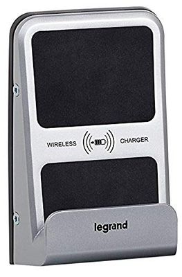 Legrand 077599 IP66 IK08 trådlös laddare induktion, 1A, 5W halvinfälld för allmänna utrymmen, grå