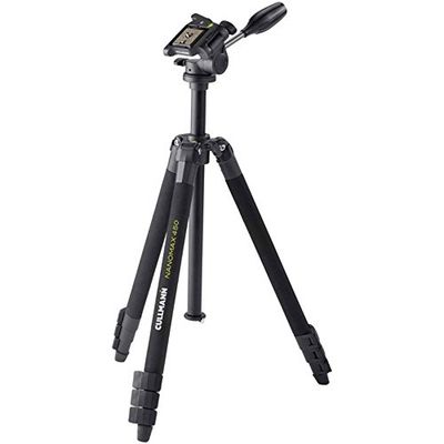 Cullmann NANOMAX 450 RW20 - Trípode con cabezal de 3 direcciones (4 piezas, máxima carga 4 kg, altura máxima 145 cm)