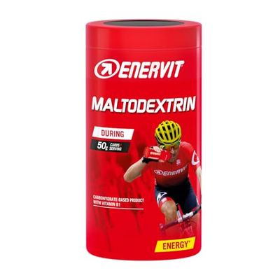 Enervit, Maltodextrina, Suplemento Energético con 99,6 Gramos de Maltodextrina, Insípido, Altamente Energético, para Esfuerzos de Larga Duración, 50 Gramos de Carbohidratos, Bote de 450 Gramos