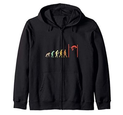 Salto In Alto Evoluzione Regalo Vintage Sport Atleta Felpa con Cappuccio