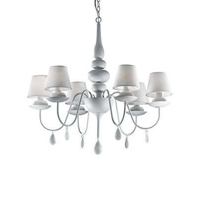 Ideal Lux Blanche SP6 Lampada a Sospensione E14, Bianco