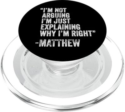 MATTHEW Cita Divertido Cumpleaños Personalizado Nombre Idea Ingeniero PopSockets PopGrip para MagSafe