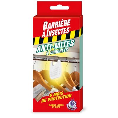 Barrera de inserción antipolilla de la ropa – Estuche de 2 ganchos