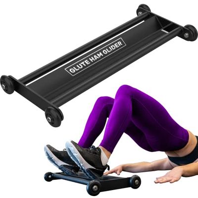 Glute Ham Slider [Bells of Steel] Multifunctionele Glute Machine | Glute Trainer GHD-machine voor hamstring-curl, buik- en beentrainingen | Robuuste stalen glijders, zware wielen, tot 200 kg weerstand