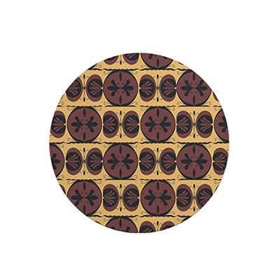 Questo Casa, Ronde digitaal bedrukte muismat, antislip onderkant, voor kantoor en thuis, diameter: 22 cm