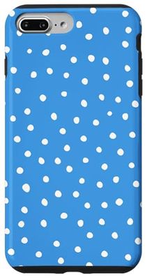 Blue and White Dalmatian Print Preppy Girly Polka Dot Y2K Case for iPhone 7 Plus/8 Plus