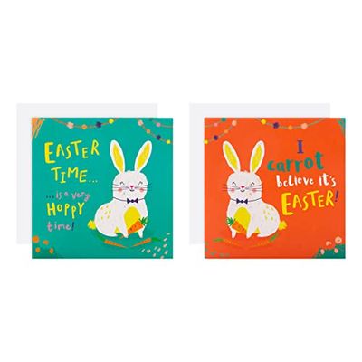 Hallmark Liefdadigheid Paaskaartenpakket - 10 kaarten in 2 schattige konijnenontwerpen