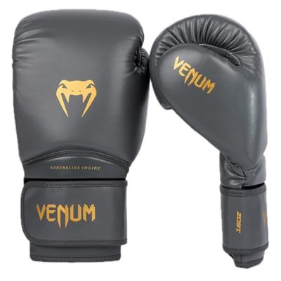 Venum, Contender 1.5 bokshandschoenen, uniseks, volwassenen, 350 g, grijs/goud
