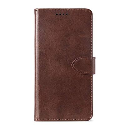 Carcasa de telefono Calf Texture Horizontal Flip Funda de Cuero for Samsung Galaxy A6, con Soporte y Ranuras for Tarjetas y Billetera (Amarillo) (Color : Marrón)