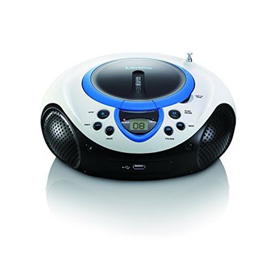 Lenco SCD-38 USB azul - rádio FM portátil com leitor de CD/MP3 - entrada USB - entrada AUX - azul