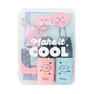 Mr. Wonderful Kit per Decorare il tuo Diario 2025 - Make it cool - Include 4 Adesivi in Rilievo e 2 mini Evidenziatori