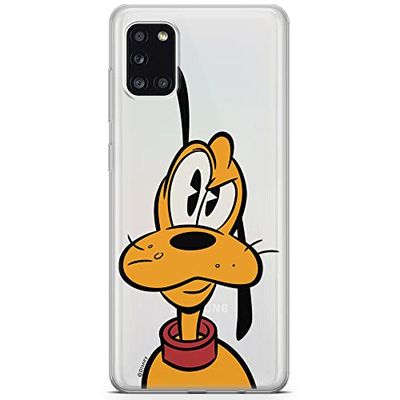 Ert Group custodia per cellulare per Samsung A31 originale e con licenza ufficiale Disney, modello Pluto 001 adattato in modo ottimale alla forma dello smartphone, parzialmente trasparente