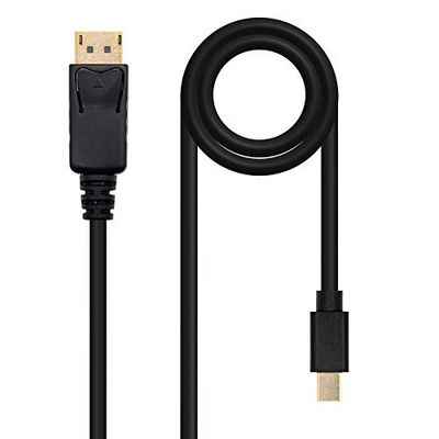 Kabel Mini DisplayPort do DisplayPort z wtyczką męską na obu końcach (Mini DP/M na DP/M), długość 2,0 m, idealny do podłączenia komputerów z wyjściem Mini DisplayPort do monitorów z