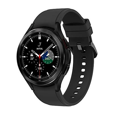 Samsung Galaxy Watch4 Classic, Runde LTE Smartwatch, Wear OS, drehbare Lünette, Fitnessuhr, Fitness-Tracker, 46 mm, Black