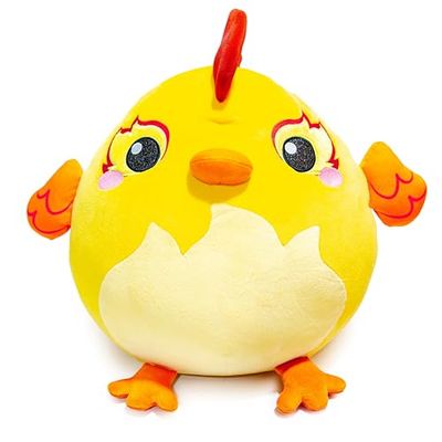 SQUISHPETS Flammy - Bambola di peluche di circa 30 cm, con dettagli ricamati ed effetti sul tessuto