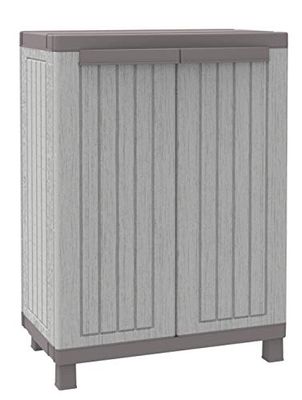 Terry, C-Wood 680, kast met twee deuren in hout-look en een plank, voor binnen en buiten - 68 x 39 x 91,5 cm