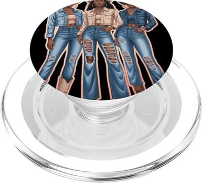 Cowgirl Trio Denim Western Style Trendy Fashion Apparel Moda PopSockets PopGrip para MagSafe