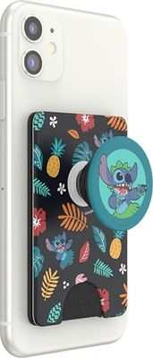 PopSockets PopWallet+ con Un PopTop Swappable Integrato per Telefoni Cellulari e Tablet - Stitch Aloha Pattern