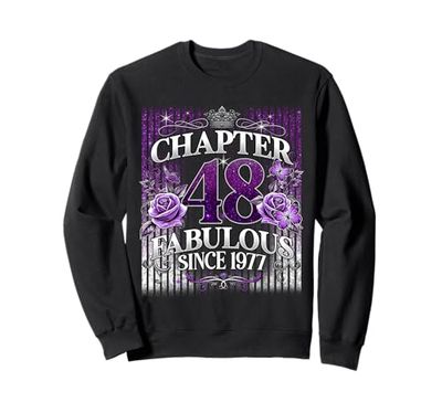Womens Chapter 48 Fabulous Since 1977 48th Birthday Design Felpa