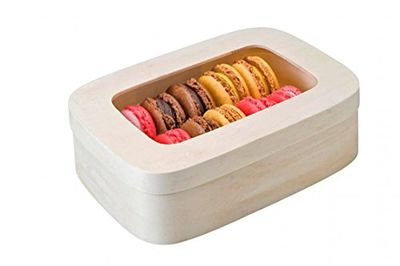 Garcia de pou Boîte Pour 10/12 Macarons 18X12,8X5 Cm Naturel Bois - 40 unités