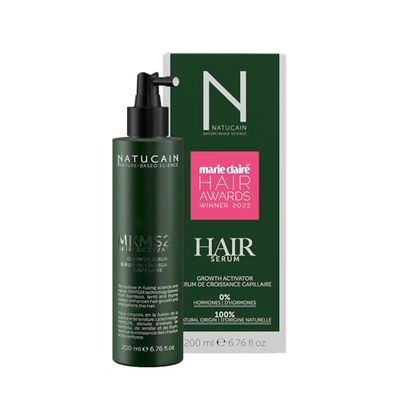 Natucain Hair Growth Serum 200ml Trattamento per la crescita dei capelli 0 ormoni I Siero anticaduta capelli donna e uomo I Risultati in 6-8 settimane