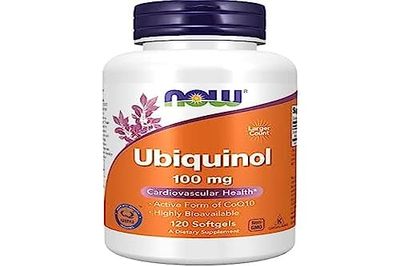 Now Foods Ubiquinol 100mg 120 Capsules molles Coenzyme Q10