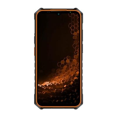 Smartphone Hammer Iron V senza contratto robusto, impermeabile, doppia SIM, potente batteria da 6320 mAh, fotocamera da 50 Mpx con sensore di visione notturna arancione
