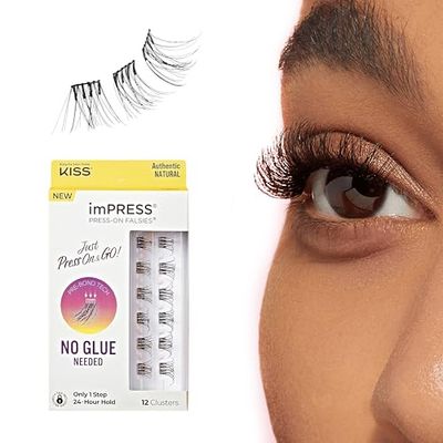 imPRESS Press-On Falsies Eyelash Clusters, Natural, Authentic
