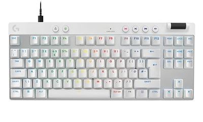 Logitech G PRO X TKL GALVATRON tastiera gaming, design ultraportatile senza tastierino numerico, LIGHTSYNC RGB, tasti PBT, US INTL - Bianco