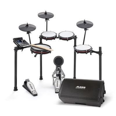 Alesis Nitro Max Kit e Strike Amp 12 MK2 - Batteria Elettronica e 12-inch amplificatore da 2500 W, con Bluetooth