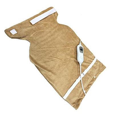 Almohadilla eléctrica cervical dorsal 100W para aliviar dolores y relajar músculos en casa.