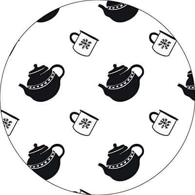 Bonateks, Ronde digitaal bedrukte muismat, antislip onderkant, voor kantoor en thuis, diameter: 22 cm