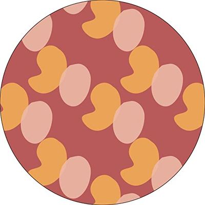 Bonateks, Round Digital Printed Mouse Pad, Non-Slip Base, for Office and Home, Diameter:22cm