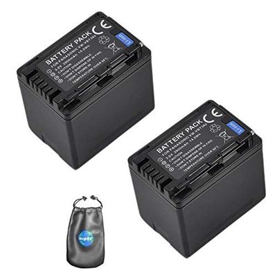 amsahr® ValuePack (2 räknare): Digital ersättning kamera och videokamera batteri för Panasonic VW-VBT380, HC-V Serier: HC-V110, HC-V130, HC-V160, HC-V180-Inkluderar linstillbehörspåse