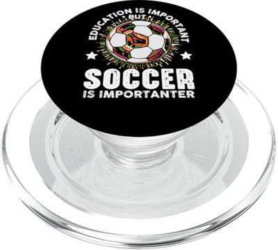 La educación es importante pero el fútbol es importante PopSockets PopGrip para MagSafe