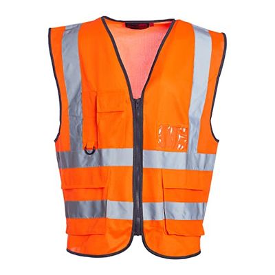 Blackrock Gilet sans manches haute visibilité de qualité supérieure, entièrement certifié EN – Taille L