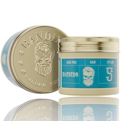 Bandido Aqua Wax N°5 Bleu 125ml | Cire de gel capillaire | Gel capillaire au parfum bubble gum | Cire capillaire pour garçons et hommes | Hair Gel Wax