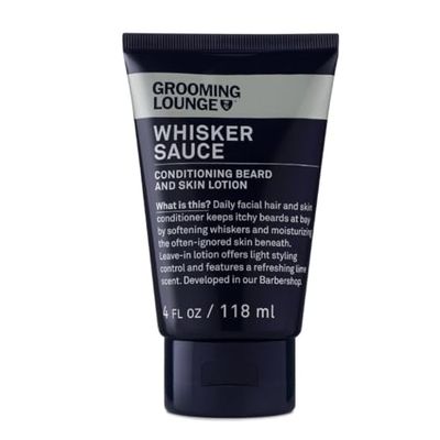 Grooming Lounge Whisker Sauce Beard Conditioner - Conditioning Beard and Skin Lotion - Eliminates Itching and Flaking - Enables Easy Combing and Styling - No Parabens - Cruelty Free - 4 oz