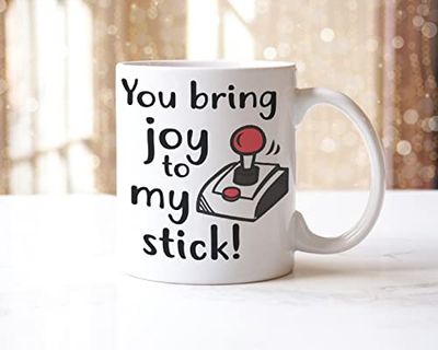 Joystick Mug & Coaster Set Novelty Gamer Gaming Handle Christmas Coffee Tea Gift