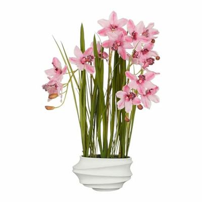 MICA Decorations Decorative Plant Cymbidium Polyester Orchid 81 x 49 x 40 cm Artificial