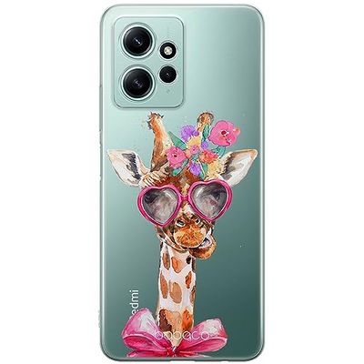 Babaco ERT GROUP mobile phone case for Xiaomi REDMI NOTE 12 4G original and officially Licensed pattern Giraffe 002 optimally adapted to the shape of the mobile phone, partially transparent