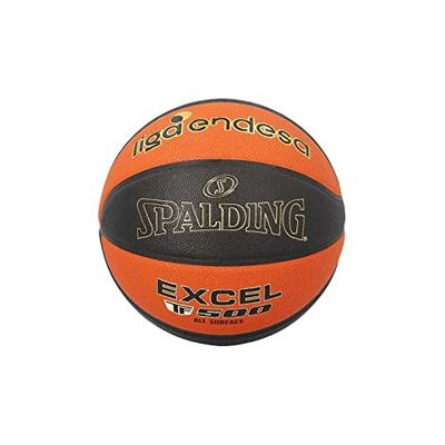 Spalding TF 500 officiële ACB basketbal, maat 7, gecertificeerde bal, ZK-composietmateriaal, binnen en buiten, antislip handvat, officiële maat en gewicht