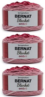 1 BBV187 Bernat Blanket Pack of 3 Balls 300 g Each Ball Burgundy Ombre