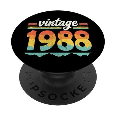 Vintage 1988 Retro Cumpleaños Idea de regalo PopSockets PopGrip Adhesivo