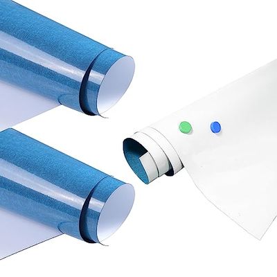 3pz 60cm x 40cm Foglio Metallico per Magneti, Premium Autoadesiva, Pellicola di Ferro Lavagna Magnetica, Eccellenti Proprietà Recettive ai Materiali Magnetici, Scrivere Cancellare, TKD9020-60cm-3X